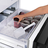 30"16.1 cu. ft. Built-In 2-Door Bottom Freezer Refrigerator with Internal Water and Ice Dispenser in Black Stainless Steel - (RBIVBS30) -