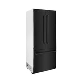 36"19.6 cu. ft. Built-In 3-Door French Door Freezer Refrigerator with Internal Water and Ice Dispenser in Black Stainless Steel - (RBIVBS36) -