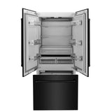 36"19.6 cu. ft. Built-In 3-Door French Door Freezer Refrigerator with Internal Water and Ice Dispenser in Black Stainless Steel - (RBIVBS36) -