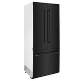 36"19.6 cu. ft. Built-In 3-Door French Door Freezer Refrigerator with Internal Water and Ice Dispenser in Black Stainless Steel - (RBIVBS36) -