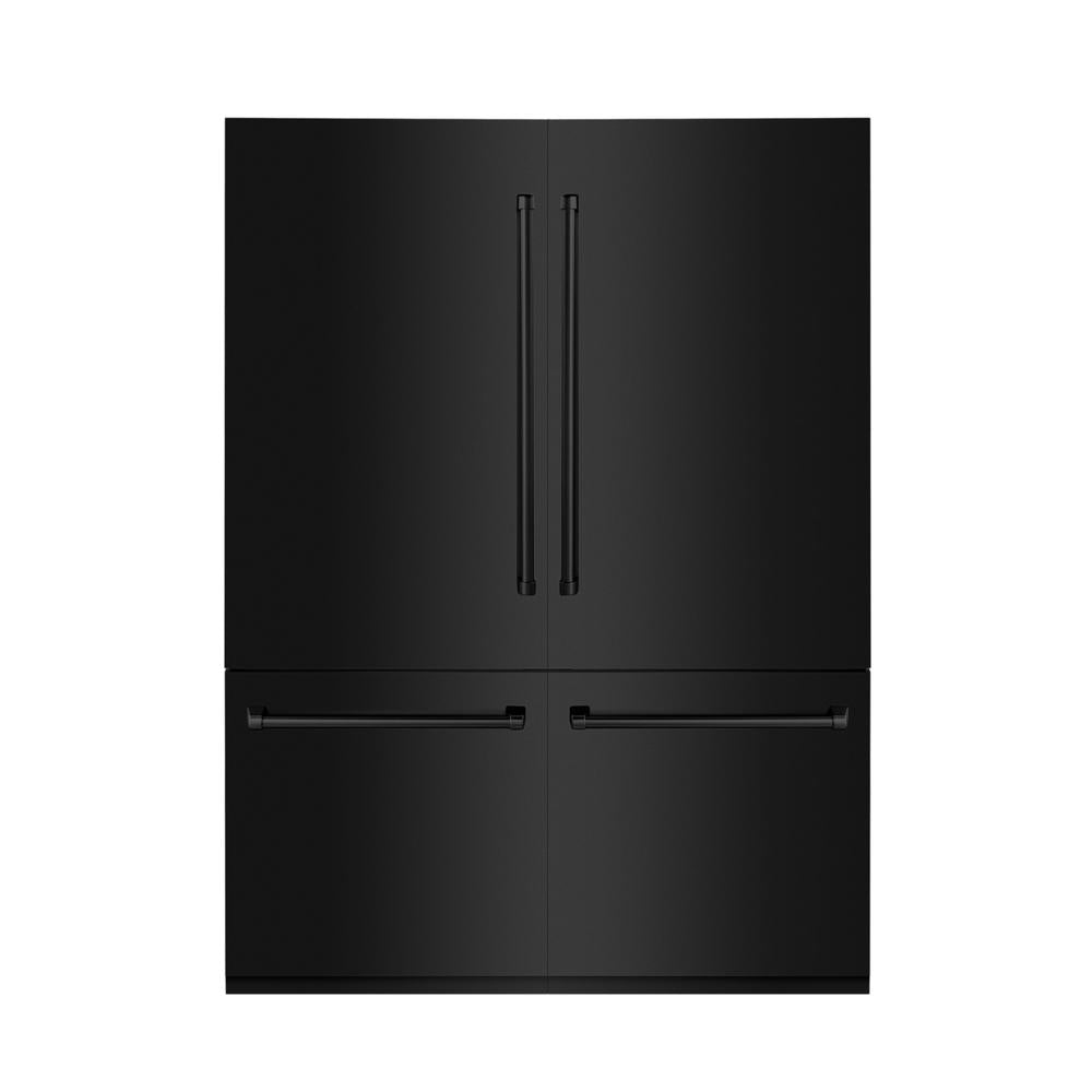 60"32.2 cu. ft. Built-In 4-Door French Door Refrigerator with Internal Water and Ice Dispenser in Black Stainless Steel - (RBIVBS60) -