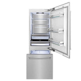 30"16.1 cu. ft. Built-In 2-Door Bottom Freezer Refrigerator with Internal Water and Ice Dispenser in Fingerprint Resistant Stainless Steel - (RBIVSN30) -