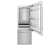 30"16.1 cu. ft. Built-In 2-Door Bottom Freezer Refrigerator with Internal Water and Ice Dispenser in Fingerprint Resistant Stainless Steel - (RBIVSN30) -