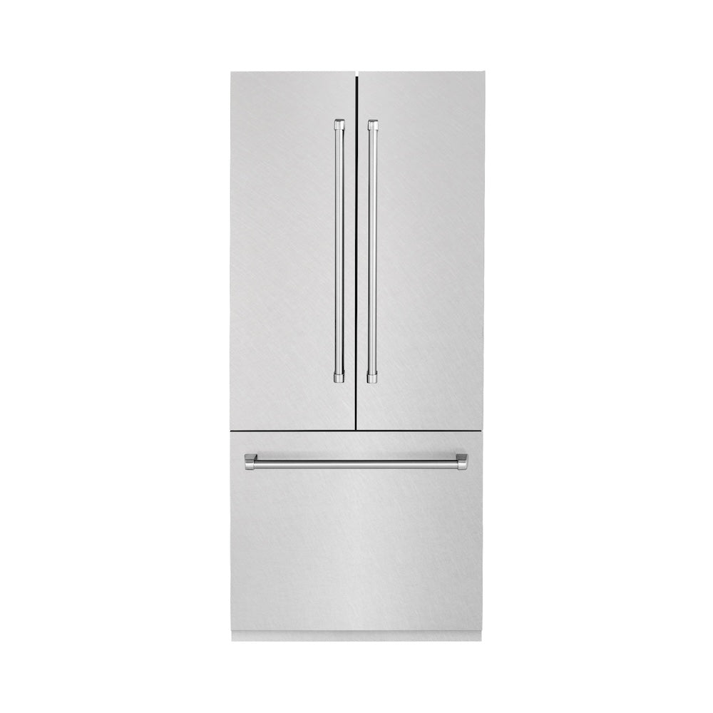 36"19.6 cu. ft. Built-In 3-Door French Door Refrigerator with Internal Water and Ice Dispenser in Fingerprint Resistant Stainless Steel - (RBIVSN36) -