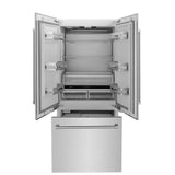 36"19.6 cu. ft. Built-In 3-Door French Door Refrigerator with Internal Water and Ice Dispenser in Fingerprint Resistant Stainless Steel - (RBIVSN36) -