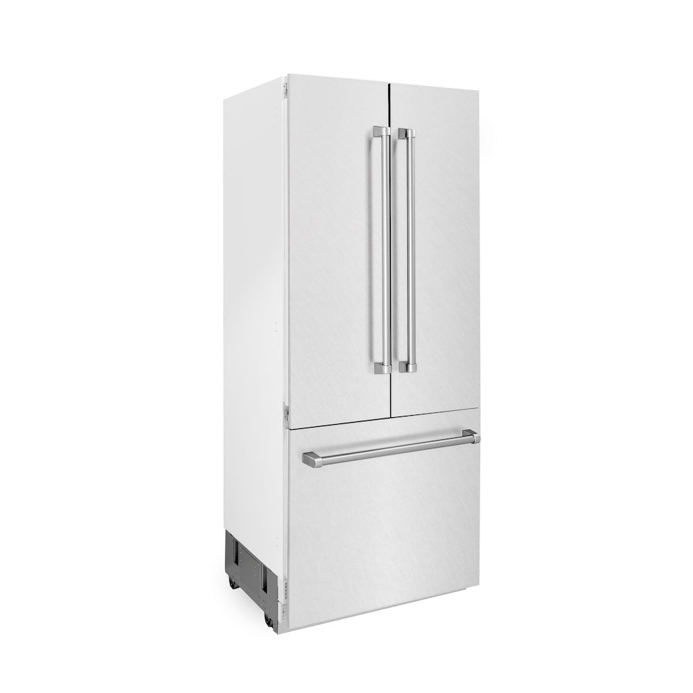 36"19.6 cu. ft. Built-In 3-Door French Door Refrigerator with Internal Water and Ice Dispenser in Fingerprint Resistant Stainless Steel - (RBIVSN36) -
