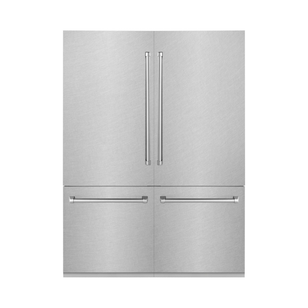 60"32.2 cu. ft. Built-In 4-Door French Door Freezer Refrigerator with Internal Water and Ice Dispenser in Fingerprint Resistant Stainless Steel - (RBIVSN60) -