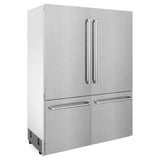 60"32.2 cu. ft. Built-In 4-Door French Door Freezer Refrigerator with Internal Water and Ice Dispenser in Fingerprint Resistant Stainless Steel - (RBIVSN60) -