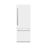 30"16.1 cu. ft. Built-In 2-Door Bottom Freezer Refrigerator with Internal Water and Ice Dispenser in White Matte - (RBIVWM30) -