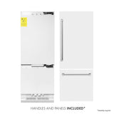 30"16.1 cu. ft. Built-In 2-Door Bottom Freezer Refrigerator with Internal Water and Ice Dispenser in White Matte - (RBIVWM30) -