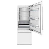 30"16.1 cu. ft. Built-In 2-Door Bottom Freezer Refrigerator with Internal Water and Ice Dispenser in White Matte - (RBIVWM30) -