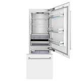 30"16.1 cu. ft. Built-In 2-Door Bottom Freezer Refrigerator with Internal Water and Ice Dispenser in White Matte - (RBIVWM30) -