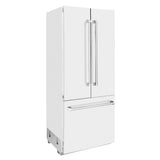 RBIVWM36- Zline 36 in. 3-Door French Door Refrigerator with Internal Ice & Water Dispenser with White Matte Panels - (RBIVWM36)