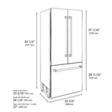 RBIVWM36- Zline 36 in. 3-Door French Door Refrigerator with Internal Ice & Water Dispenser with White Matte Panels - (RBIVWM36)