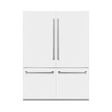 60"32.2 cu. ft. Built-In 4-Door French Door Refrigerator with Internal Water and Ice Dispenser in White Matte - (RBIVWM60) -