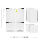 60"32.2 cu. ft. Built-In 4-Door French Door Refrigerator with Internal Water and Ice Dispenser in White Matte - (RBIVWM60) -