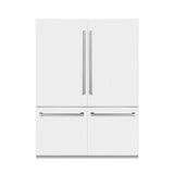 60"32.2 cu. ft. Built-In 4-Door French Door Refrigerator with Internal Water and Ice Dispenser in White Matte - (RBIVWM60) -