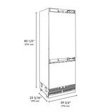 ZLINE Autograph Edition 30 in. 16.1 cu. ft. Panel Ready Built-In Bottom Freezer Refrigerator with Water Dispenser and Ice Maker with Polished Gold Accents (RBIVZ-30-G) - (RBIVZ30G) -