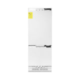 ZLINE Autograph Edition 30 in. 16.1 cu. ft. Panel Ready Built-In Bottom Freezer Refrigerator with Water Dispenser and Ice Maker with Matte Black Accents (RBIVZ-30-MB) - (RBIVZ30MB) -