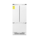 ZLINE Autograph Edition 36 in. 19.6 cu. ft. Panel Ready French Door Built-In Bottom Freezer Refrigerator with Water Dispenser and Ice Maker with Champagne Bronze Accents (RBIVZ-36-CB) - (RBIVZ36CB) -