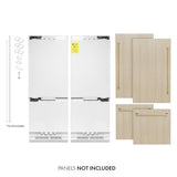 ZLINE Autograph Edition 60 in. 32.2 cu. ft. Panel Ready French Door Built-In Bottom Freezer Refrigerator with Water Dispenser and Ice Maker with Champagne Bronze Accents (RBIVZ-60-CB) - (RBIVZ60CB) -