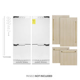 ZLINE Autograph Edition 60 in. 32.2 cu. ft. Panel Ready French Door Built-In Bottom Freezer Refrigerator with Water Dispenser and Ice Maker with Polished Gold Accents (RBIVZ-60-G) - (RBIVZ60G) -