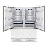 ZLINE Autograph Edition 60 in. 32.2 cu. ft. Panel Ready French Door Built-In Bottom Freezer Refrigerator with Water Dispenser and Ice Maker with Polished Gold Accents (RBIVZ-60-G) - (RBIVZ60G) -