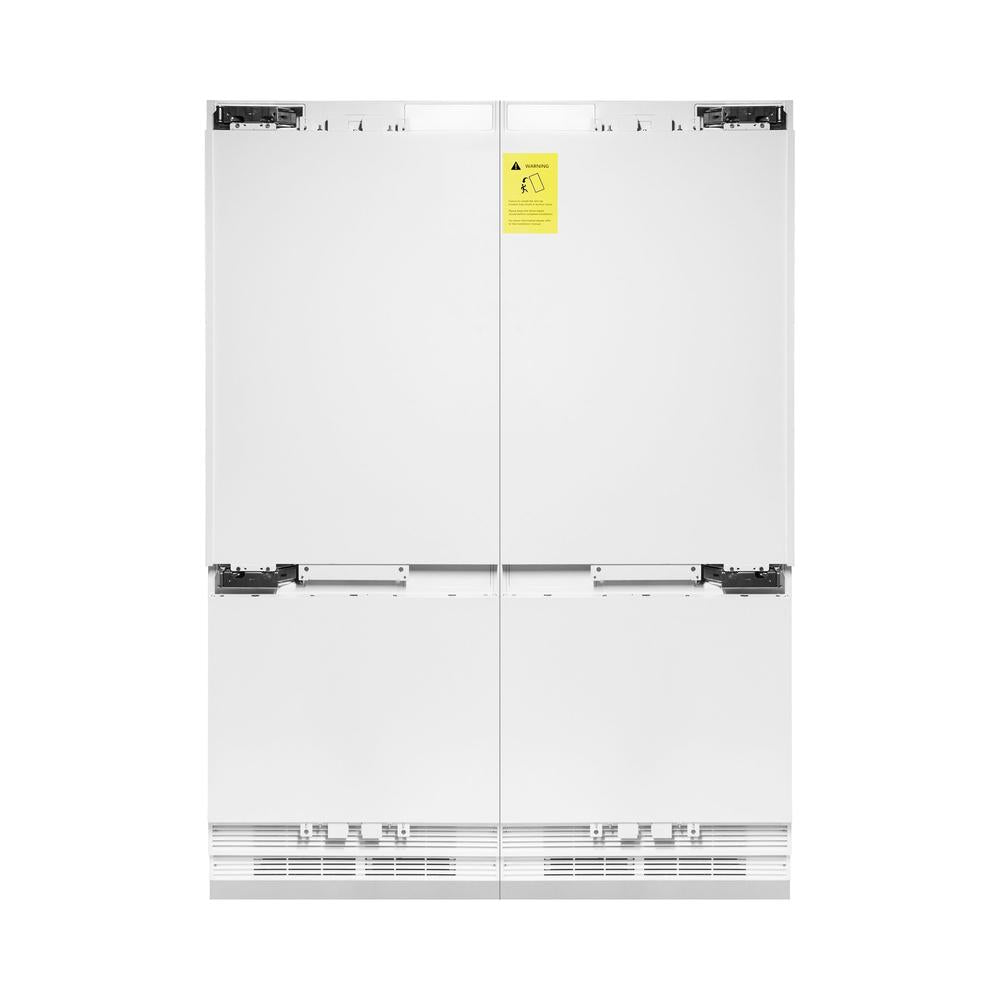 ZLINE Autograph Edition 60 in. 32.2 cu. ft. Panel Ready French Door Built-In Bottom Freezer Refrigerator with Water Dispenser and Ice Maker with Polished Gold Accents (RBIVZ-60-G) - (RBIVZ60G) -