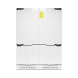 ZLINE Autograph Edition 60 in. 32.2 cu. ft. Panel Ready French Door Built-In Bottom Freezer Refrigerator with Water Dispenser and Ice Maker with Polished Gold Accents (RBIVZ-60-G) - (RBIVZ60G) -