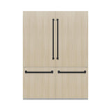 ZLINE Autograph Edition 60 in. 32.2 cu. ft. Panel Ready French Door Built-In Bottom Freezer Refrigerator with Water Dispenser and Ice Maker with Matte Black Accents (RBIVZ-60-MB) - (RBIVZ60MB) -