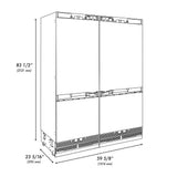 ZLINE Autograph Edition 60 in. 32.2 cu. ft. Panel Ready French Door Built-In Bottom Freezer Refrigerator with Water Dispenser and Ice Maker with Matte Black Accents (RBIVZ-60-MB) - (RBIVZ60MB) -