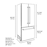 36”Autograph Edition 19.6 cu. ft. Built-in 3-Door French Door Refrigerator with Internal Water and Ice Dispenser in Black Stainless Steel with Champagne Bronze Accents - (RBIVZBS36CB) -