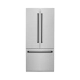 36”Autograph Edition 19.6 cu. ft. Built-in 3-Door French Door Refrigerator with Internal Water and Ice Dispenser in Fingerprint Resistant Stainless Steel with Matte Black Accents - (RBIVZSN36MB) -