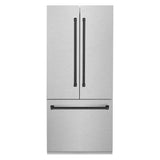 36”Autograph Edition 19.6 cu. ft. Built-in 3-Door French Door Refrigerator with Internal Water and Ice Dispenser in Fingerprint Resistant Stainless Steel with Matte Black Accents - (RBIVZSN36MB) -