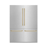 60"Autograph Edition 32.2 cu. ft. Built-in 4-Door French Door Refrigerator with Internal Water and Ice Dispenser in Fingerprint Resistant Stainless Steel with Champagne Bronze Accents - (RBIVZSN60CB) -