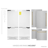 60"Autograph Edition 32.2 cu. ft. Built-in 4-Door French Door Refrigerator with Internal Water and Ice Dispenser in Fingerprint Resistant Stainless Steel with Champagne Bronze Accents - (RBIVZSN60CB) -