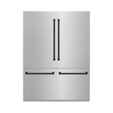 60"Autograph Edition 32.2 cu. ft. Built-in 4-Door French Door Refrigerator with Internal Water and Ice Dispenser in Fingerprint Resistant Stainless Steel with Matte Black Accents - (RBIVZSN60MB) -