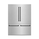 60"Autograph Edition 32.2 cu. ft. Built-in 4-Door French Door Refrigerator with Internal Water and Ice Dispenser in Fingerprint Resistant Stainless Steel with Matte Black Accents - (RBIVZSN60MB) -