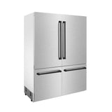 60"Autograph Edition 32.2 cu. ft. Built-in 4-Door French Door Refrigerator with Internal Water and Ice Dispenser in Fingerprint Resistant Stainless Steel with Matte Black Accents - (RBIVZSN60MB) -