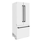 36”Autograph Edition 19.6 cu. ft. Built-in 3-Door French Door Refrigerator with Internal Water and Ice Dispenser in White Matte with Matte Black Accents - (RBIVZWM36MB) -