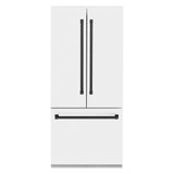 36”Autograph Edition 19.6 cu. ft. Built-in 3-Door French Door Refrigerator with Internal Water and Ice Dispenser in White Matte with Matte Black Accents - (RBIVZWM36MB) -