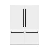 60"Autograph Edition 32.2 cu. ft. Built-in 4-Door French Door Refrigerator with Internal Water and Ice Dispenser in White Matte with Matte Black Accents - (RBIVZWM60MB) -