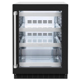 ZLINE 24 in. Touchstone 151 Can Beverage Fridge With Black Matte Glass Door (RBSO-BLM-24) - (RBSOBLM24) -