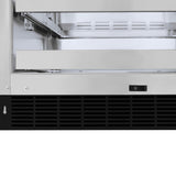 ZLINE 24 in. Touchstone 151 Can Beverage Fridge With Black Matte Glass Door (RBSO-BLM-24) - (RBSOBLM24) -