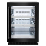 ZLINE 24 in. Touchstone 151 Can Beverage Fridge With Black Stainless Steel Glass Door (RBSO-BS-24) - (RBSOBS24) -