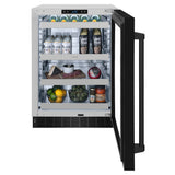 ZLINE 24 in. Touchstone 151 Can Beverage Fridge With Black Stainless Steel Glass Door (RBSO-BS-24) - (RBSOBS24) -