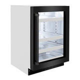 ZLINE 24 in. Touchstone 151 Can Beverage Fridge With Black Stainless Steel Glass Door (RBSO-BS-24) - (RBSOBS24) -