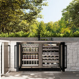 ZLINE 24 in. Touchstone 151 Can Beverage Fridge With Black Stainless Steel Glass Door (RBSO-BS-24) - (RBSOBS24) -