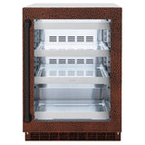 ZLINE 24 in. Touchstone 151 Can Beverage Fridge With Hand Hammered Copper Glass Door (RBSO-HH-24) - (RBSOHH24) -