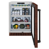 ZLINE 24 in. Touchstone 151 Can Beverage Fridge With Hand Hammered Copper Glass Door (RBSO-HH-24) - (RBSOHH24) -